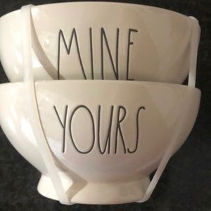 Rae Dunn yours and mine cereal bowl set